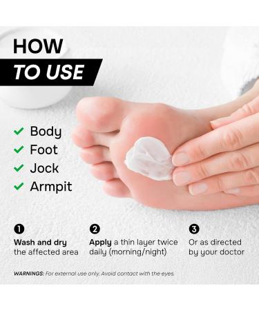 SimplyVital Antifungal Cream 1%, Made in USA - Fast Acting Relief for Jock Itch, Ringworm & Athlete's Foot - 2 oz - Buy Online on GoSupps.com