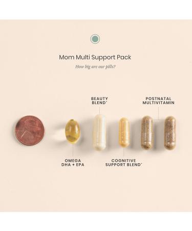 Perelel Mom Multi Support Pack Postnatal Vitamins for Women with Omega 3 Dha Iron Collagen & Vitamin B12 to Support Postpartum Health Soy & Gluten Free Non GMO 30 Daily Pill Packs - Buy Online on GoSupps.com