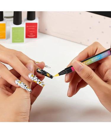 Pens Set 12 Colors Painting Pens 3d Graffiti Pens Waterproof Nail Paint Water-Based Gel Polish Pens For Colorful Nail Decoration Tools - Buy Online on GoSupps.com