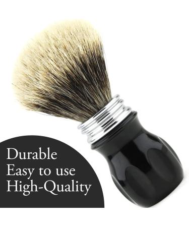 Jag Shaving Badger Hair Shaving Brush - Super Silver Tip & Black Handle for Perfect Wet Shaving | International Shipping - Buy Online on GoSupps.com