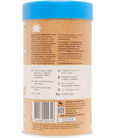 RAW Australian Made Organic Slim and Tone Protein - Vanilla & Cinnamon 500g | International Shipping Available - Buy Online on GoSupps.com