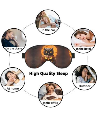 Ultra-Soft Owl Pumpkin Eye Mask for Happy Halloween | Light-Blocking Sleep Mask for Optimal Comfort - Buy Online on GoSupps.com