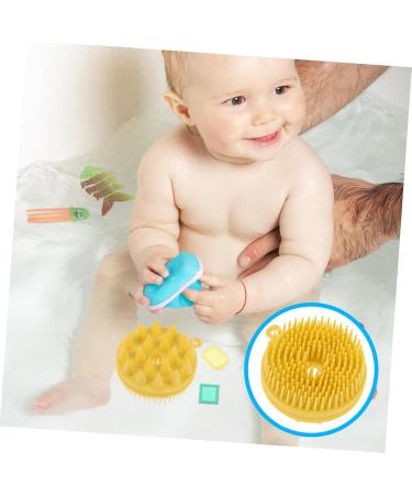 Buy Healeved Silicone Shampoo Brush - Double-Sided Exfoliating Loofah Scrubber for Adults & Kids | Massage Tool for Scalp & Body | 7x7cm Yellow - International Shipping Available - Buy Online on GoSupps.com