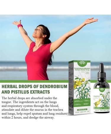 Clearbreath Lot de 2 gouttes base de plantes d'extrait de dendrobium et de mol ne extrait de dendrobium et de mol ne Puissant soutien pulmonaire nettoyage et respiration - Buy Online on GoSupps.com