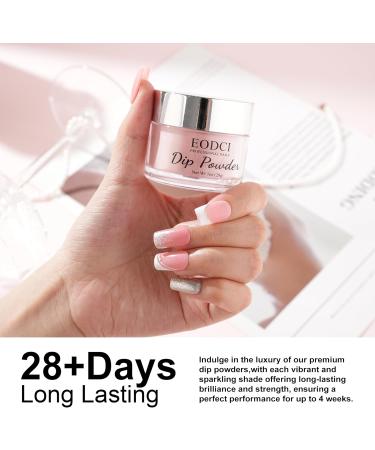eodci 1 oz Dip Powder for Nails Pink Manicure Set French Manicure Set for Beginners Nail Art System No Nail Lamp Needed PinkPure - Buy Online on GoSupps.com