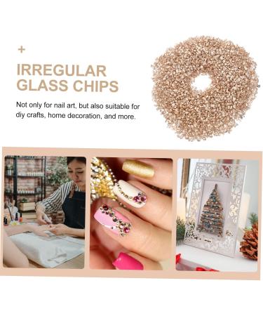 HONMEET 1 Nail Gravel Accessories for Lithops Nail Accessories Nail Art Decors Crushed Decor for Nail Art Irregular Nail Charms Diamond Drawing Charms Nail Art Supplies Glass 20.00X12.00X2.00CM Golden - Buy Online on GoSupps.com