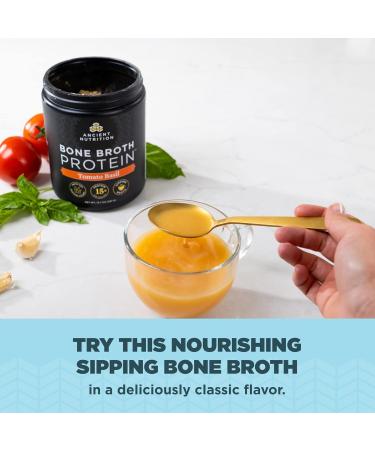 Ancient Nutrition Bone Broth Protein Powder Chicken Soup 15 Servings + Bone Broth Protein Powder Tomato Basil 15 Servings - Buy Online on GoSupps.com