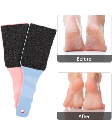 UKCOCO 2 Pi ces Lot de R pes Pied Double Face Ergonomiques avec Poign e Incurv e Exfoliantes et L g res pour liminer les Peaux Mortes et Soins des Disponibles Bleu et Rose Facile - Buy Online on GoSupps.com