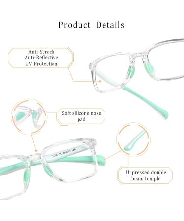 LifeArt Kid Blue Light Blocking Glasses - 85% Harmful Blue Light Filter Anti Eyestrain UV400 Protection Computer Glasses for Kids (Green) 5158_c8 - Buy Online on GoSupps.com