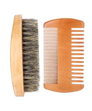 Mustache and Beard Brush for Men - Oval Comb & Care Set for Facial Grooming - Buy Online on GoSupps.com