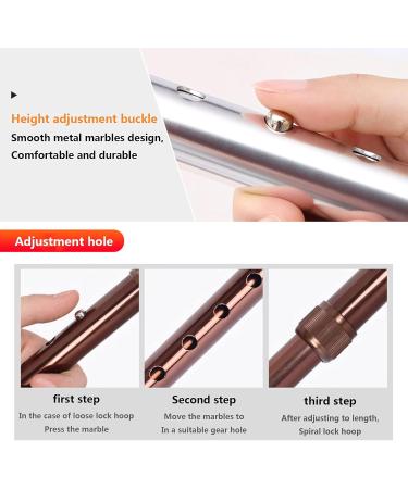 Button Adjustable Crutches Ergonomic Handles Lightweight Hand-Held Walking Aids for The Elderly Portable Medical Crutches with Adjustable D Run forward - Buy Online on GoSupps.com