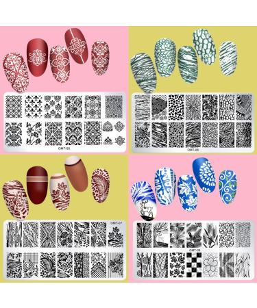 14-Piece Beauty Nail Stamp Starter Kit - Easy Manicure Art Tools for Parties & Festivals | Perfect Gift for Women Girls & Friends - Buy Online on GoSupps.com