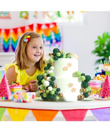 Astaron 32-Piece Cake Topper Set - Mini Balloon Rabbit for Weddings Baby Parties & Birthdays (Green & Gold) - Perfect International Shipping! - Buy Online on GoSupps.com