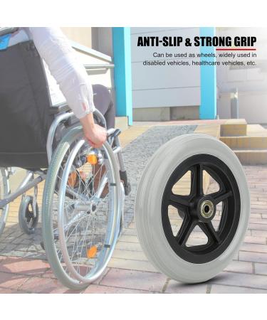 EVTSCAN Universal 7 Inch Anti-slip Rubber Wheelchair Front Caster Wheel Replacement 5 Spoke Rollator Wheel 264 Lb Weight Capacity for Elders Patients Hospitals Clinics and Rehabilitation Centers - Buy Online on GoSupps.com
