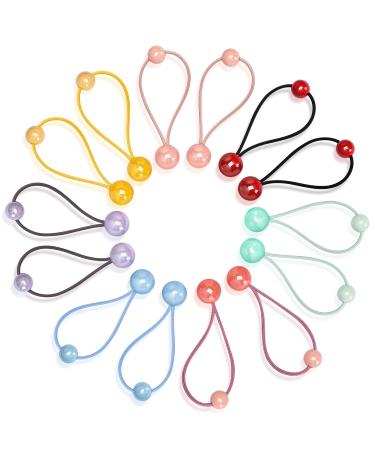 14 Pcs Double Balls Elastic Ponytail Holders Colorful Kids Hair Ties with Balls Cute Ball Hair Ties Circle Bubble Hair Bands Rubber Hair Elastics Ties for Baby Toddler Girls Women (Classic Style) - Buy Online on GoSupps.com