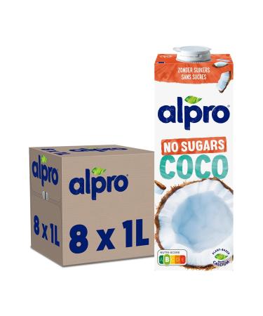 Alpro - Vegetable Drink - Sugar Free Coconut - 1L - Pack of 8x1L