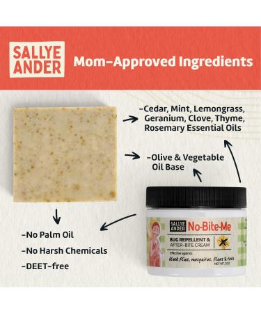 SALLYEANDER No Bite Me! Cream & Soap Set - Natural Insect Repellent Soothes & Protects Skin - Shop Internationally - Buy Online on GoSupps.com