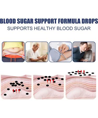 4Pcs Blood Sugar Support Formula Drops Healthy Sugar Support Supplement Advanced Drops Supports Healthy Function Advanced Formula Clear Drops 60ml/2fl.oz - Buy Online on GoSupps.com