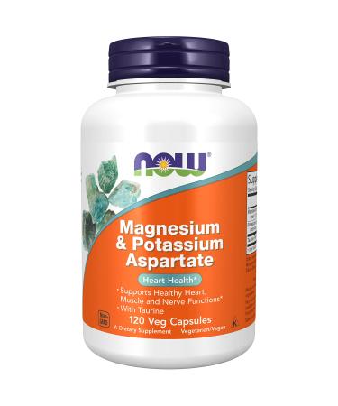 Now Foods Magnesium & Potassium Aspartate 120 Veg Capsules