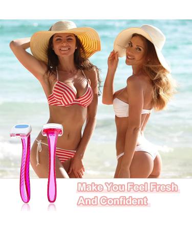 Durable Women's Razor Bikini Trimmer - Travel-Friendly Pubes Hair Removal Tool | Hot Pink T-Type Beauty Razor (1 Pack) - Buy Online on GoSupps.com