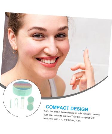 Healeeved Colored Etui Applicator - 3 Sets for Glasses Frames & Medicine - Travel Eye Holder - Green - 7.5x7.5x2.8cm - Buy Online on GoSupps.com