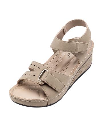 Bunion Corrector Sandals House Shoes for Plantar Fasciitis for Women Walking Shoes Women Arch Support Tacones De Plataforma Para Mujer Orthotic Flip Flops Women Black Feather Heels 6.5 Wide Khaki-2