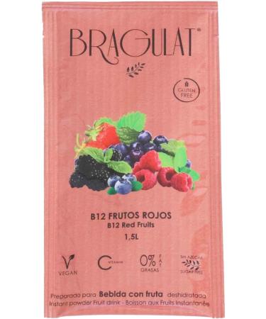  BRAGULAT BRAGULAT | Drink with B12 and Red Berries | Instant Powdered Drinks and Refreshments | Sugar-Free and with Vitamin C and B12 | Red Berry Flavored Water | 15 Sachets - Buy Online on GoSupps.com