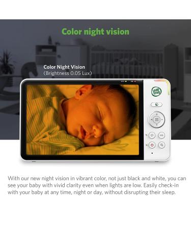 LeapFrog LF930HD 1080p Smart WiFi Baby Monitor with 360 Pan, Tilt & 8X Zoom | 7 HD Display, Night Light, Night Vision, Two-Way Intercom & Smart Sensors - Buy Online on GoSupps.com