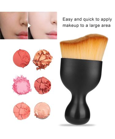 Curved Wine Glass Makeup Brush - Soft Touch Blending Brush for Liquid & Blush - Premium Cosmetics Tool (Brown) | International Shipping - Buy Online on GoSupps.com