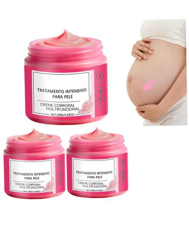 3Pcs Moisturizing Body Cream for Skin Elasticity 3.5oz Stretch Mark Cream with Glycerin Hydration Rose Water Formula for Softer Skin - Buy Online on GoSupps.com