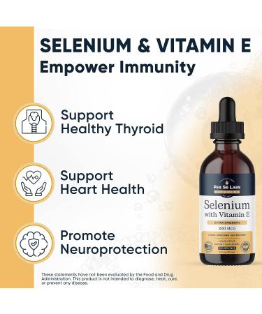 Per Se Labs Selenium 200mcg Liquid Drops with Vitamin E | Immune & Heart Support - Buy Online on GoSupps.com