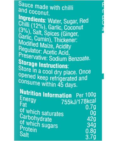 Laila Goan Chilli & Coconut Sauce 6x210g - Buy Online on GoSupps.com