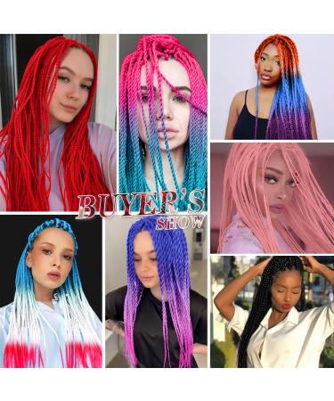 MSCHARM Pre Stretched 26in Red Braiding Hair 3 Packs - High Temp Synthetic Yaki Texture Extensions for Women - Buy Online on GoSupps.com