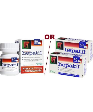 Hepatil Liver Detox Cleanse Support - 80 Capsules for Liver Function & Regeneration - Buy Online on GoSupps.com