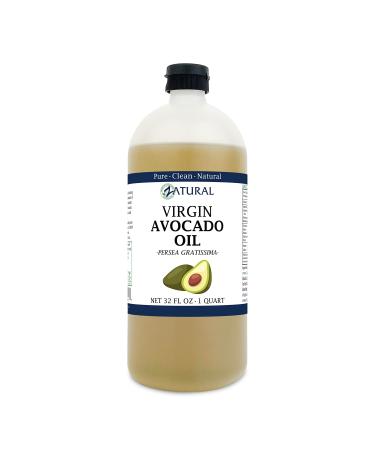 Zatural Virgin 100 Pure Natural Avocado Oil without Additives Clean Cold Pressed Non-GMO Vegan: For Cooking Frying Baking and for Sauces Dressings Marinades Salads (32 Ounce) 2 Pound (Pack of 1)