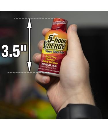 5-hour ENERGY Regular Strength Energy Shot  -  Pomegranate Regular Strength -  24 Count - 1.93 Oz  - Buy Online on GoSupps.com