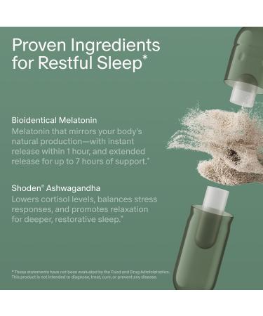 Seed PM-02 Sleep + Restore - Sleep Aid for Women & Men - Non-Habit Forming Bioidentical Melatonin & Ashwagandha - Vegan & Shelf-Stable - 30 Capsules (30-Day Supply) - Buy Online on GoSupps.com