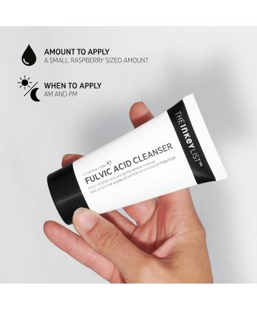 INKEY List Mini Fulvic Acid Brightening Cleanser Gel - Travel Size 2 Pack 1.69 Fl Oz | Exfoliates, Removes Makeup, Improves Skin Tone - Buy Online on GoSupps.com