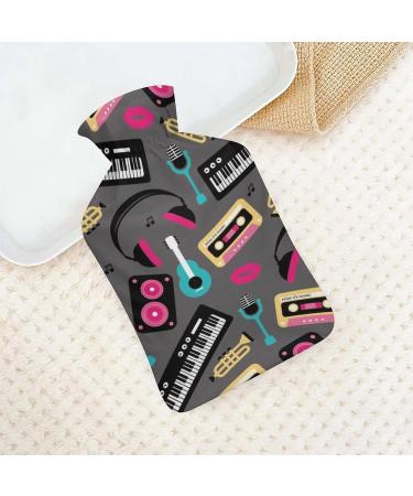 Keyboard Guitar Hot Water Bottle with Plush Cover - Hand Warmer for Adults & Children | 26.5x15.3cm | International Shipping Available - Buy Online on GoSupps.com