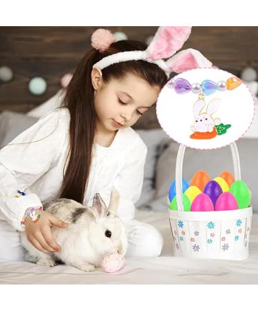 Kirdume Easter Eggs Prefilled With Bracelets - Prefilled Bright Easter Eggs with Bracelets - Easter Basket Stuffers Easter Party Favours for Girls Kids Children Boys Sh-08 - Buy Online on GoSupps.com