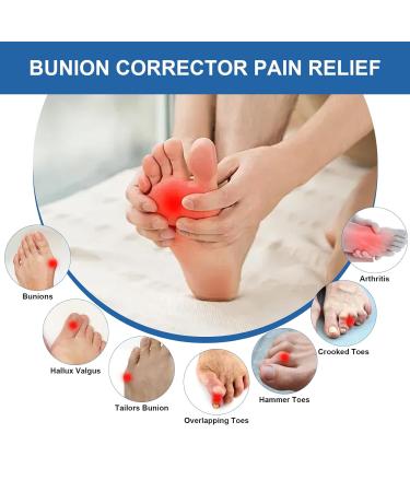 Plantarelief Hallux Valgus Corrector - Toe Correction Socks & Bandage for Great Toe Pain Relief - 1 Pair - Buy Online on GoSupps.com