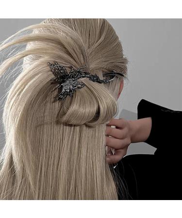 Elegant Hair Clips For Girl Hair Clips Unique Butterfly Shape Barrettes Silver Black Hair Barrettes For Women Girls Large Hair Claw Clip For Women Long Hair Hair Claw For Long Hair Non-slip Hair Claw - Buy Online on GoSupps.com