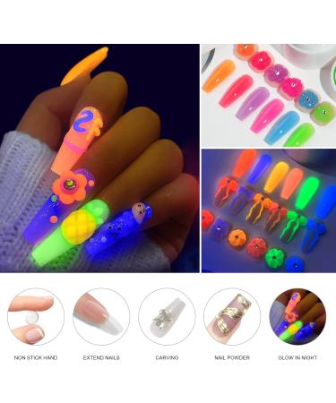 U-Shinein Builder Gel for Nails Neon Colors Gel Dark Bright Nail Extension Gel Not Stick Hand UV Gel 3D Nail Jewelry Sculpture Gel Nail Art Poly Gel Luminous Effect Nail Gel 01 Green - Buy Online on GoSupps.com