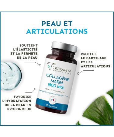 Pure Patented MARINE COLLAGEN Peptides + Vit C | High Dosage 1800 mg in 3 Tablets | 90 Tablets | Flexible Joints  - Buy Online on GoSupps.com