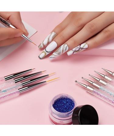 Makartt 5PCS Dual-End Nail Art Brush Set - Multifunctional Detail Brushes for Flowers, Leaves, and Gel Paint Designs - Buy Online on GoSupps.com