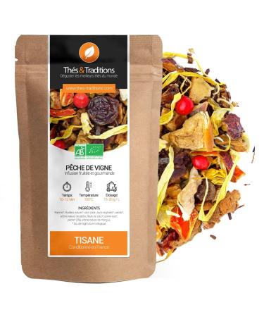 Th s & Traditions Organic Vine Peach Infusion | 100g Bulk Bag | Certified Organic