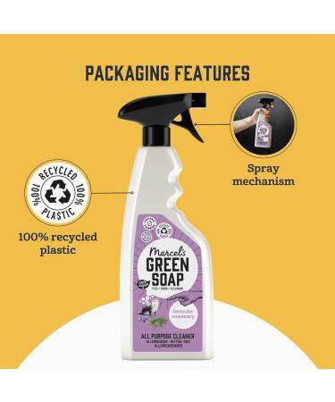 Marcel's Green Soap - All-purpose Spray Lavender & Rosemary - Cleaning Spray - 100% Eco friendly - 100% Vegan - 97% Biodegradable - 500 ML - Buy Online on GoSupps.com