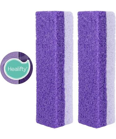 Healifty Foot Pumice Stone Callus Remover & Scrubber 2pcs - Purple | For Feet, Hands, and Body - Buy Online on GoSupps.com