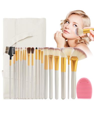 Saycker 18 Pcs Soft Bristles Storage Bag with Brushes Travel Makeup Brush Set Concealer Eye Shadow Brush for Beginners(Storage Bag+Cleaning Brush) Storage Bag + Cleaning Brush