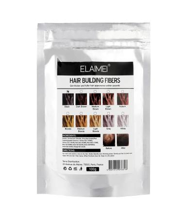 Germinal Fiber, Keratin Hair Fiber, Special Fiber Hair Powder for Men and Women (Medium Brown 100G)